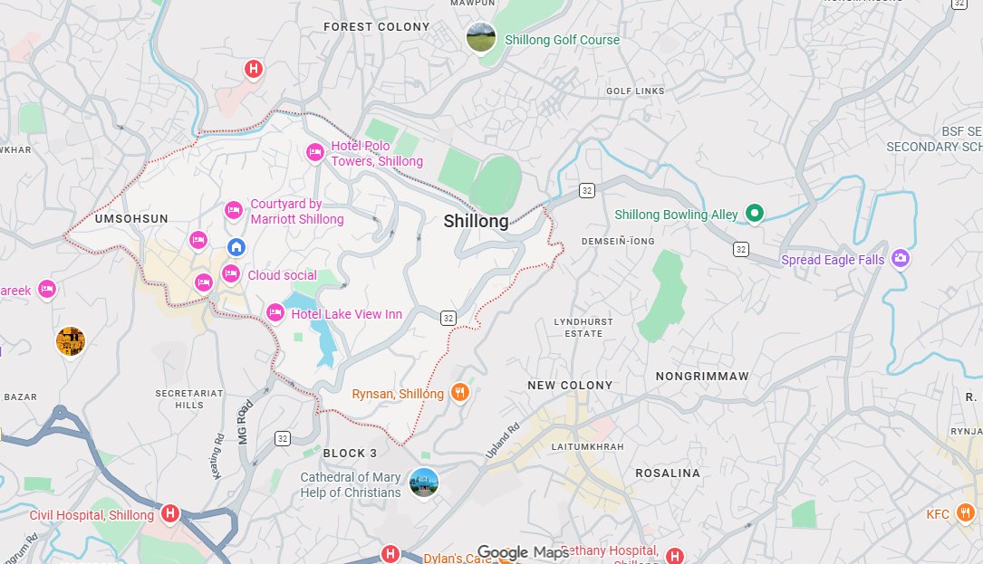 Preview of the Shillong interactive city map